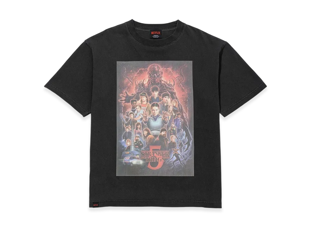 Netflix Stranger Things x V.A. Pigment S5 B Tee "Black"