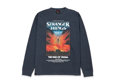 Netflix Stranger Things x V.A. Pigment Long Sleeve Tee VECNA "Navy"