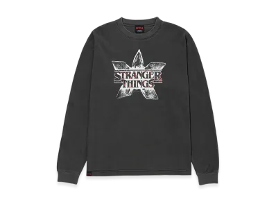 Netflix Stranger Things x V.A. Pigment Long Sleeve Tee DEMOGORGON "Black"