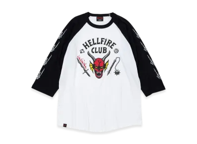 Netflix Stranger Things x V.A. HELLFIRE CLUB RAGLAN SLEEVE TEE "White"