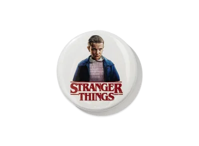 Netflix Stranger Things x V.A. Can Badge 38mm "Light Gray"