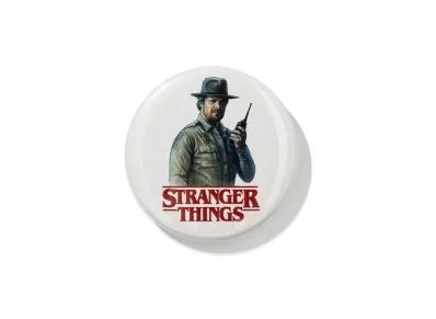 Netflix Stranger Things x V.A. Can Badge 38mm "White"