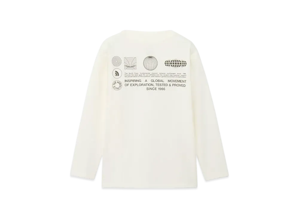 The North Face Kids Long Sleeve Sunshade Tee "White Dunes"