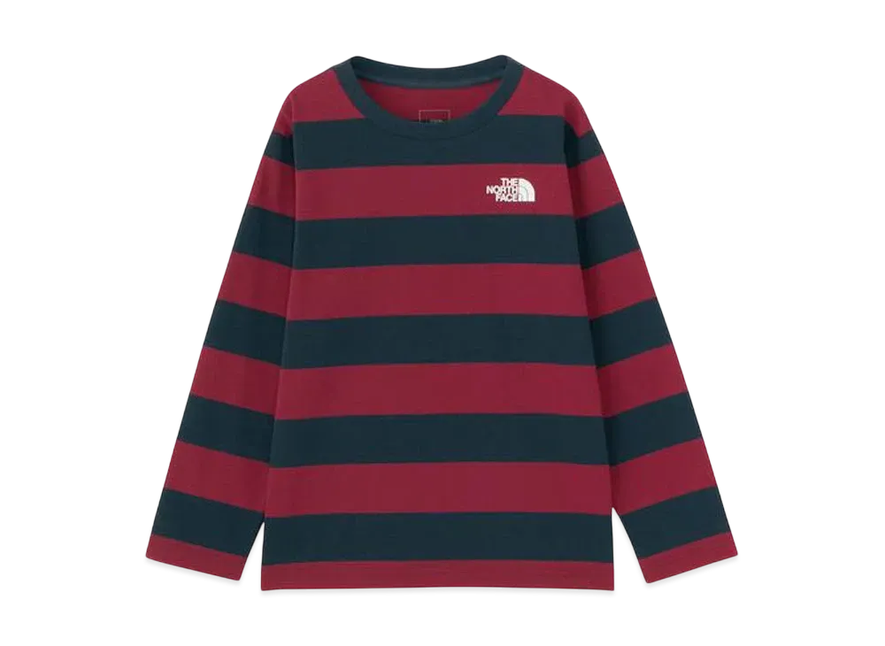 The North Face Kids Long Sleeve Field Border Tee "Beetroot"