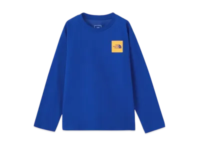 The North Face Kids Long Sleeve Small Square Logo Tee "TNF Blue"