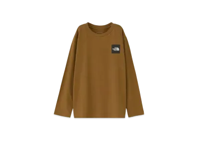 The North Face L/S Small Square Logo Tee "Brown"