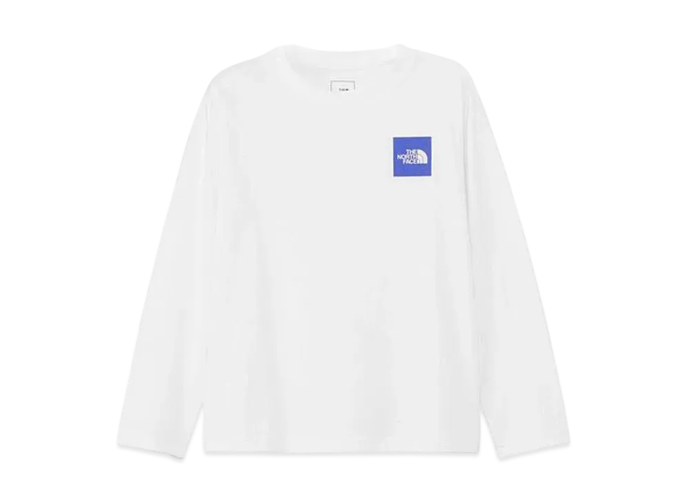 The North Face Kids Long Sleeve Small Square Logo Tee "White3"