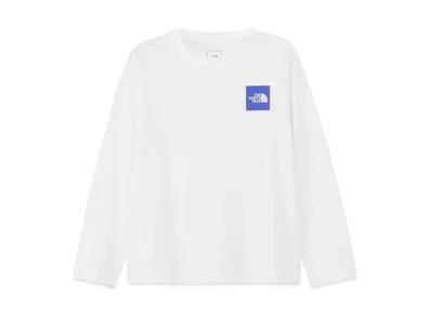 The North Face Kids Long Sleeve Small Square Logo Tee "White3"