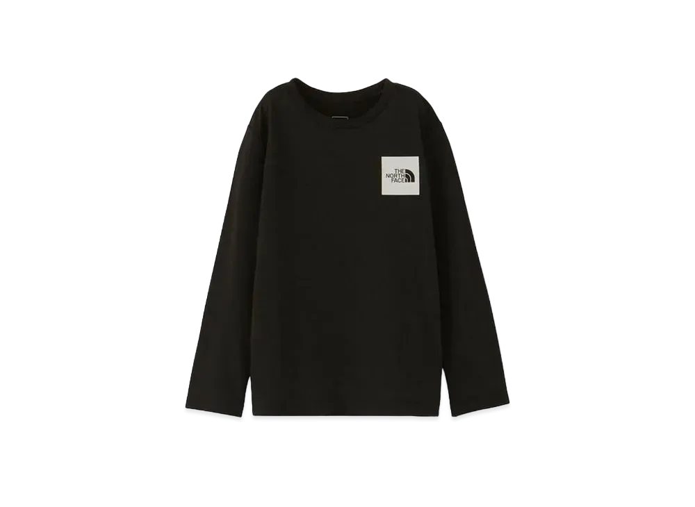 The North Face L/S Small Square Logo Tee "Black"
