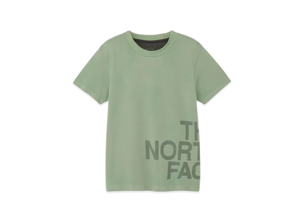 The North Face Kids Short Sleeve Engineered Big Logo Crew "Iceberg Green"
