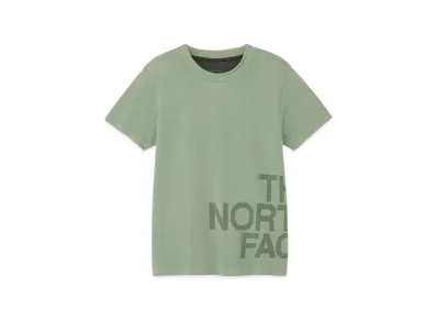 The North Face Kids Short Sleeve Engineered Big Logo Crew "Iceberg Green"