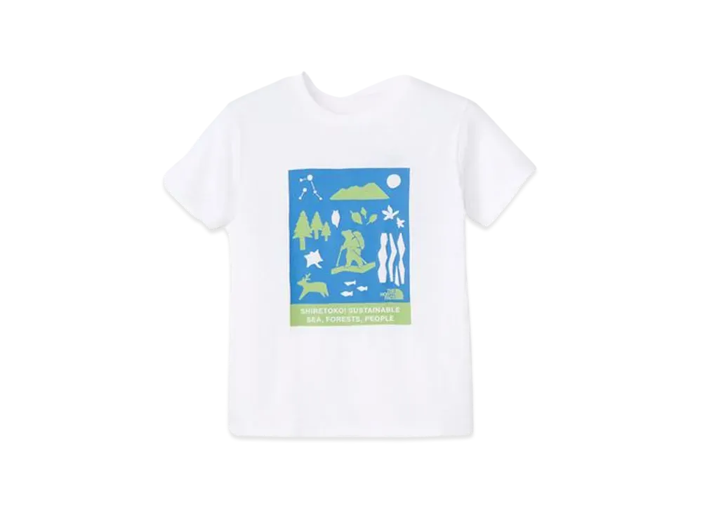 The North Face Kids Short Sleeve Shiretokotoko Tee "White"