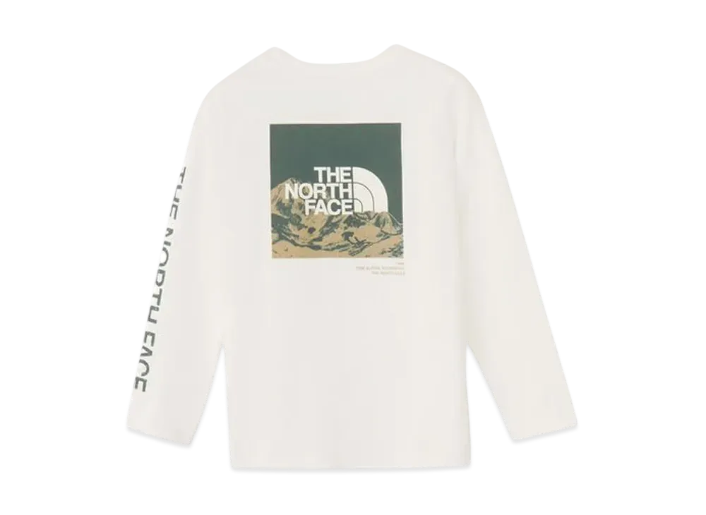 The North Face Kids Long Sleeve Sleeve Graphic Tee "White"