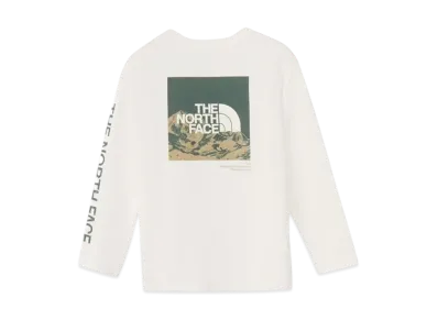 The North Face Kids Long Sleeve Sleeve Graphic Tee "White"