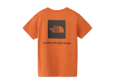 The North Face Kids Short Sleeve Back Square Logo Tee "Iron Bronze"