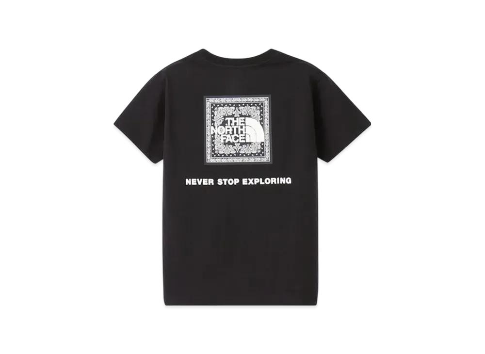 The North Face Kids Short Sleeve Bandana Square Logo Tee "Black"