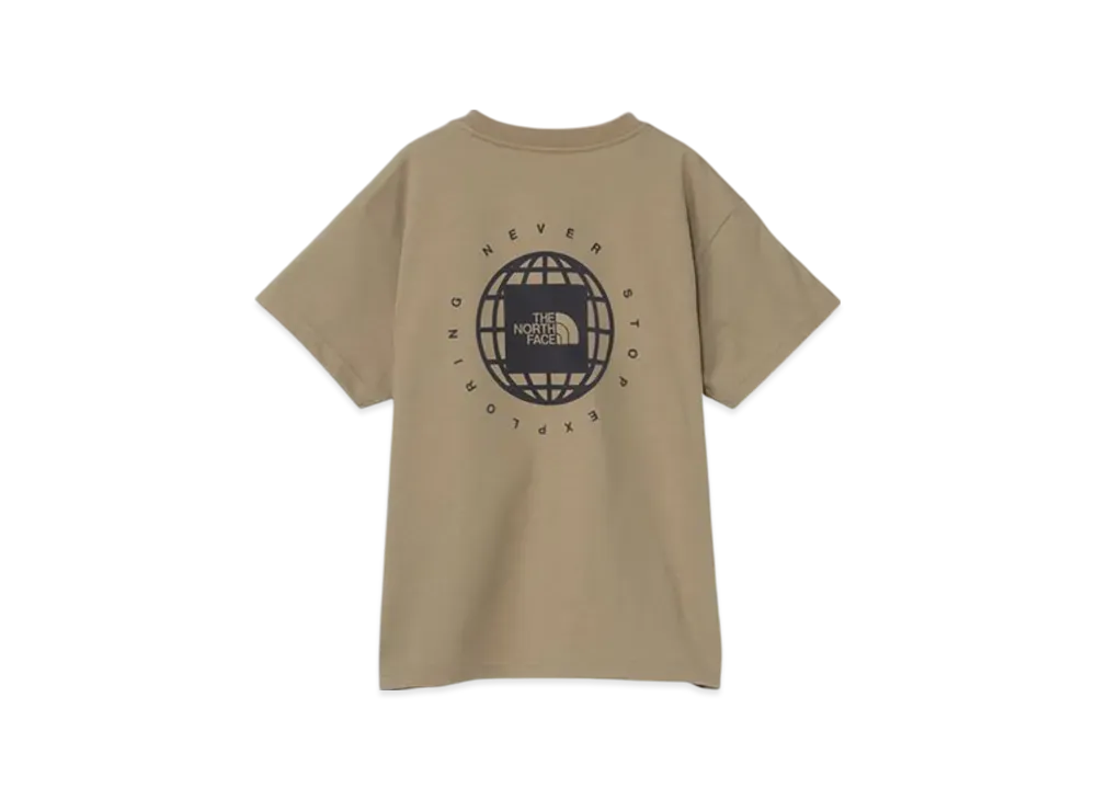 The North Face Kids Short Sleeve Geo Square Logo Tee "Classic Khaki"