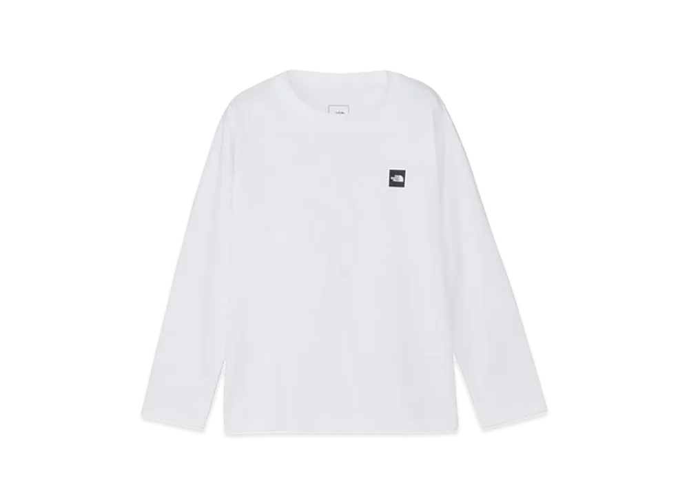 The North Face Long Sleeve Small Box Logo Tee Kids "White"