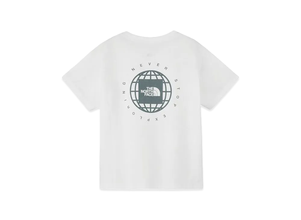 The North Face Short Sleeve Geo Square Logo Tee Kids "White"