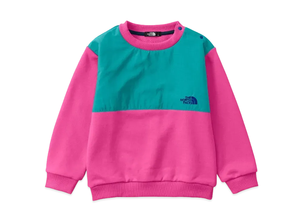 The North Face Toddler Denali Sweat Crew Kids "Mister Pink x Apple Blue"
