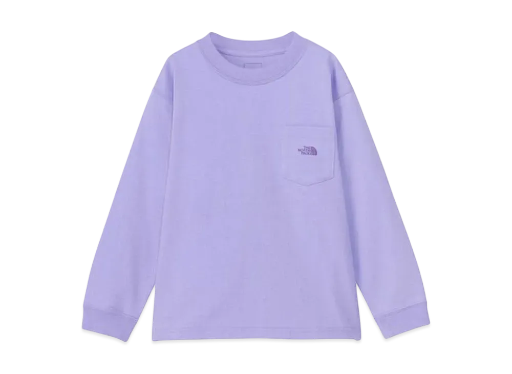 The North Face Kids Long Sleeve Pocket Tee "Purple Fog"