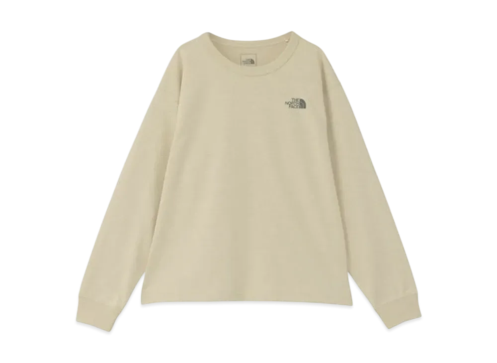 The North Face Kids Long Sleeve Field Small Logo Crew "Gravel"