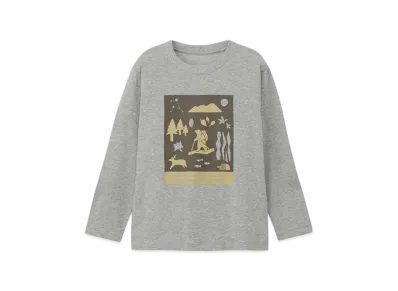 The North Face Kids Long Sleeve Shiretokotoko Tee "Mix Gray"