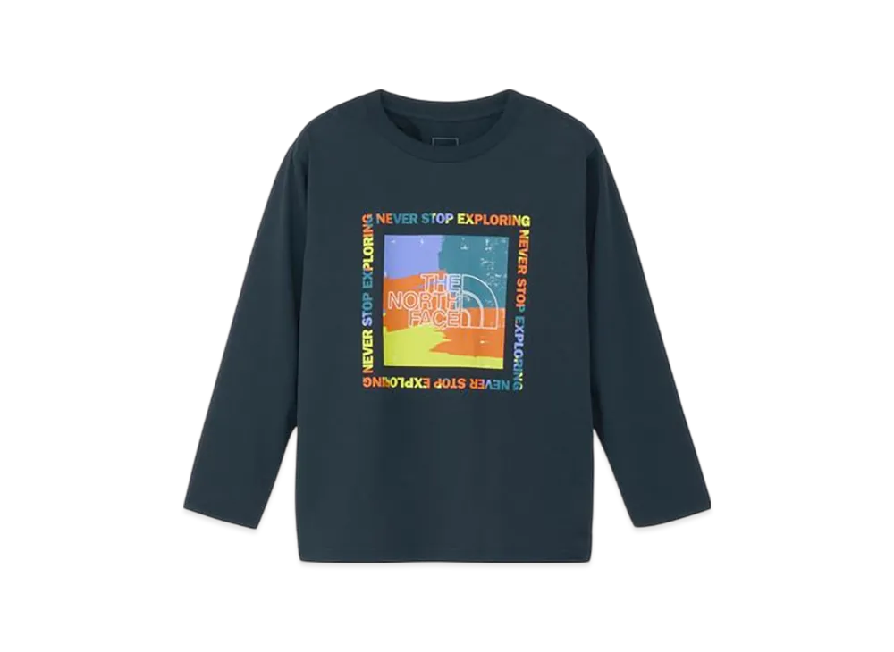 The North Face Kids Long Sleeve ES Getmoted Graphic Tee "Urban Navy"