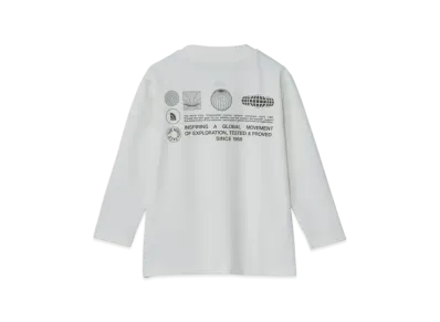 The North Face Kids Toddler Long Sleeve Sunshade Tee "White Dunes"