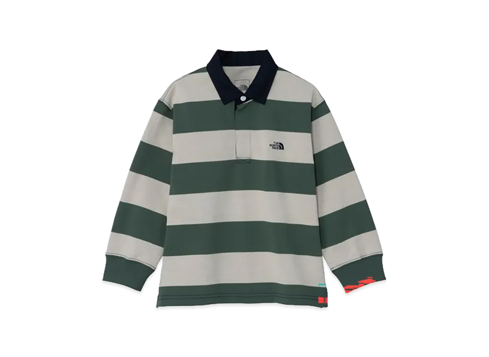 The North Face Toddler Long Sleeve Bright Steady Shirt Kids "Desert Stone/Duck Green"