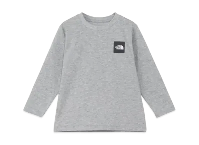 The North Face Baby Toddler Long Sleeve Small Square Logo Tee "Mix Gray"