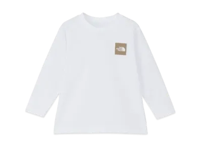 The North Face Baby Toddler Long Sleeve Small Square Logo Tee "White 5"