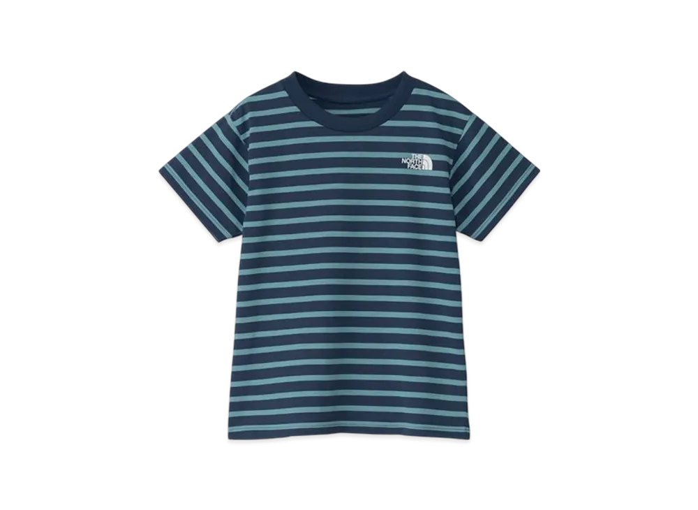 The North Face Kids Toddler Short Sleeve Field Striped Tee "Mountain Blue"