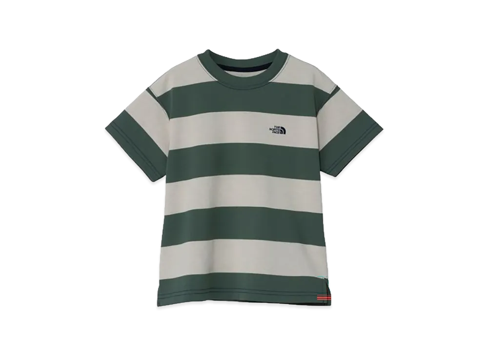 The North Face Toddler Short Sleeve Bright Steady Tee Kids "Desert Stone/Duck Green"