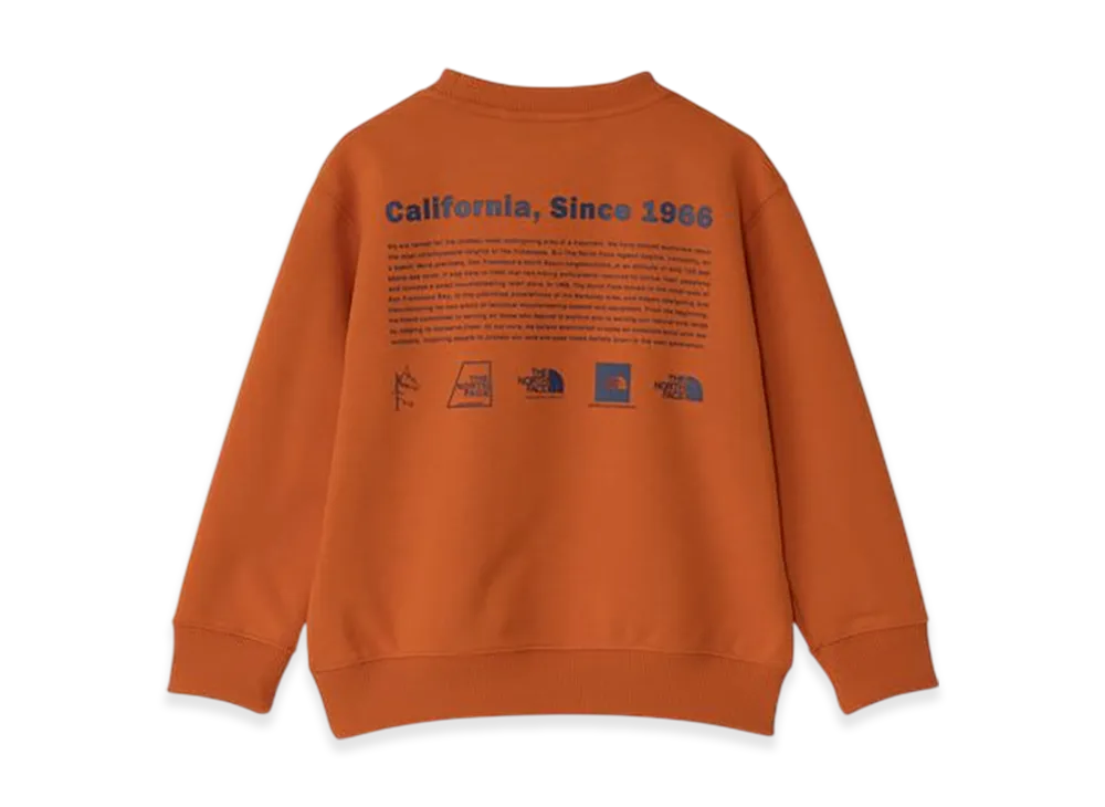 The North Face Toddler Historical Logo Sweat Crew Kids "Yam Orange"
