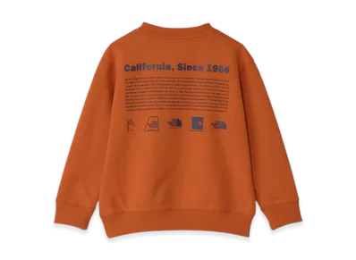 The North Face Toddler Historical Logo Sweat Crew Kids "Yam Orange"