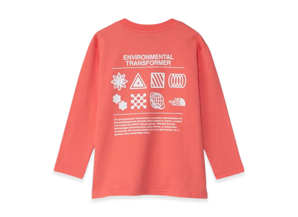 The North Face Toddler L/S Graphic Tee Kids "Living Coral"