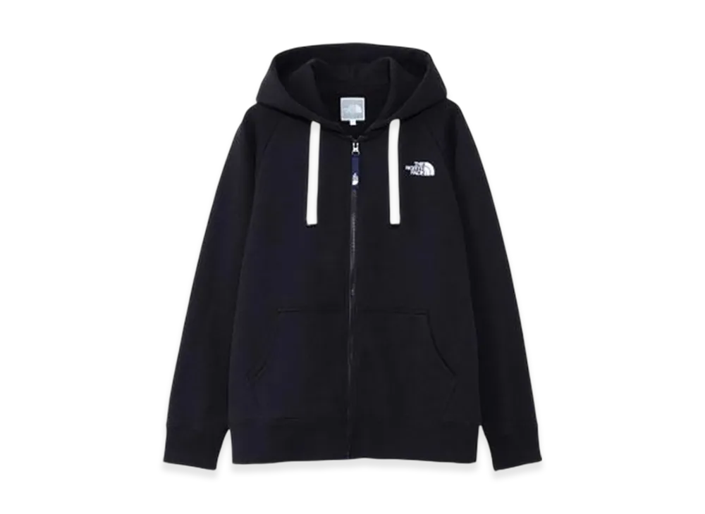 ザノースフェイス リアビュー フルジップ フーディー "ブラック"