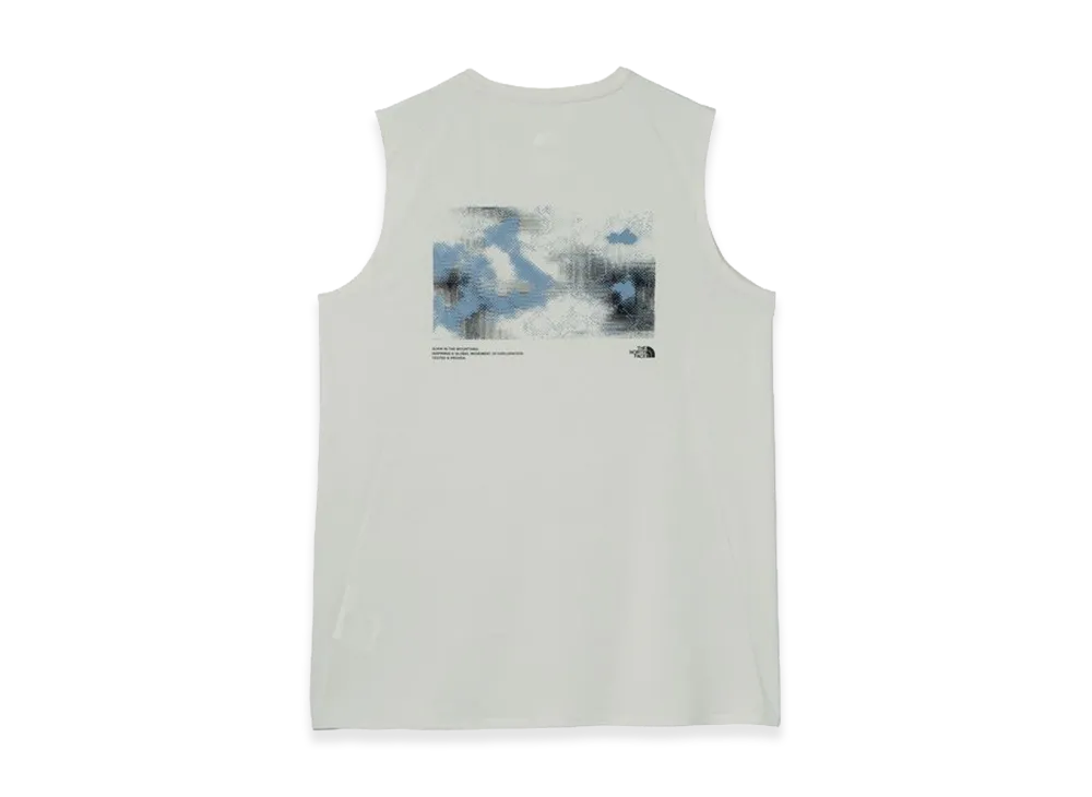 The North Face Women's Sleeveless GTD Melange Graphic Crew "Greyish White"