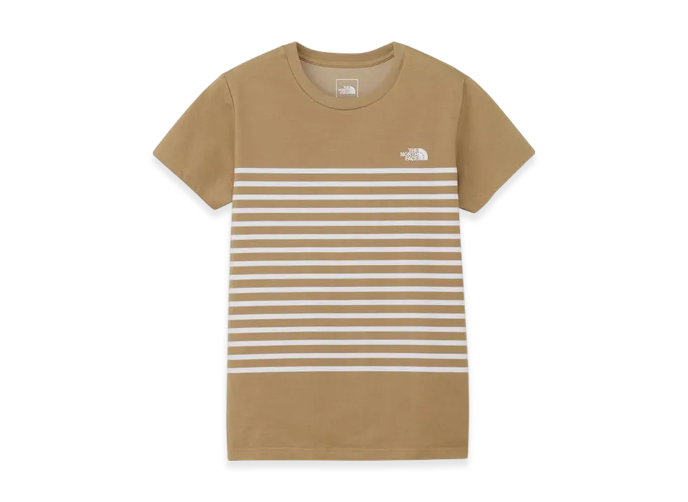 The North Face Ladies Short Sleeve Panel Border Tee "Classic Khaki"