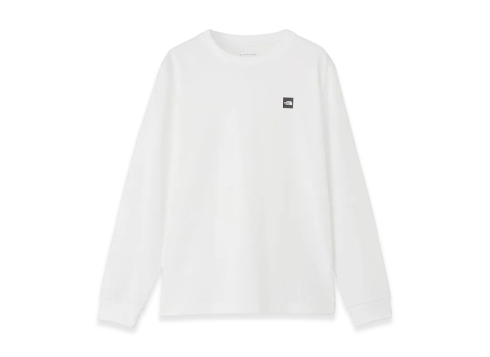 The North Face Ladies' Long Sleeve Small Box Logo Tee "White"