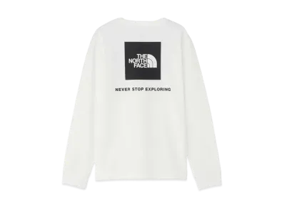 The North Face Long Sleeve Back Square Logo Tee "White"