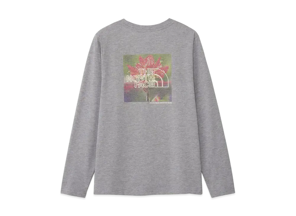 The North Face Long Sleeve ES Flower Box Logo Tee "Mix Gray"