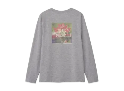 The North Face Long Sleeve ES Flower Box Logo Tee "Mix Gray"