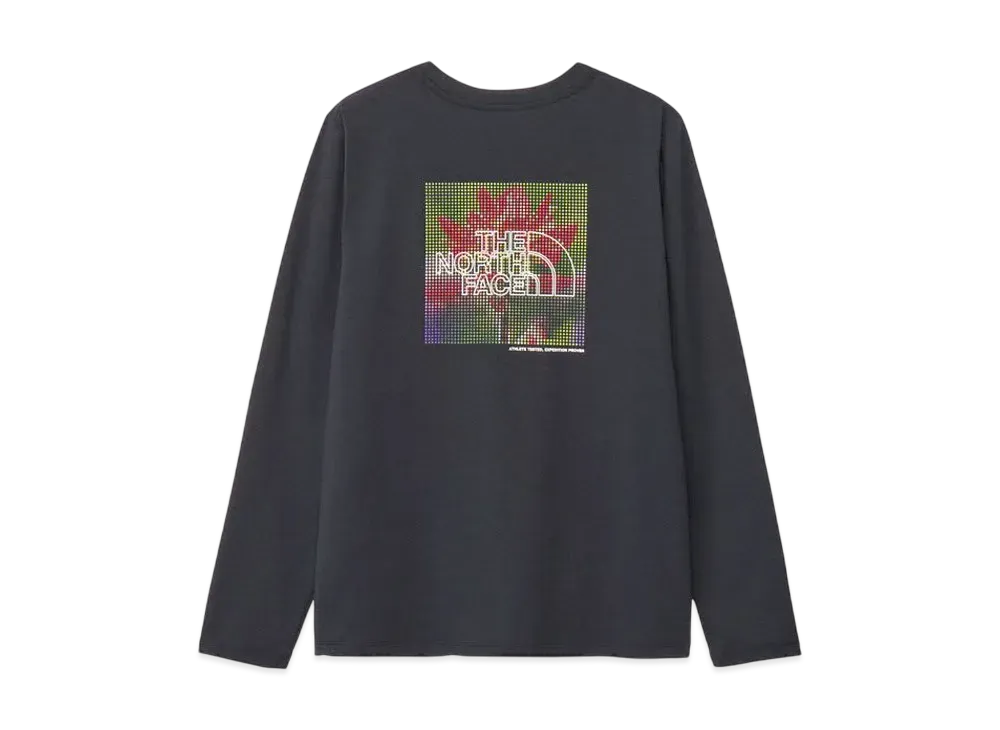 The North Face Long Sleeve ES Flower Box Logo Tee "Black"