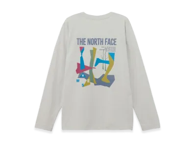The North Face Long Sleeve ES Retro Trail Tee Womens "White Mix Grey"
