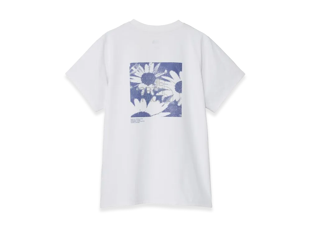 The North Face Women's Short Sleeve ES Flower Box Logo Tee "White"