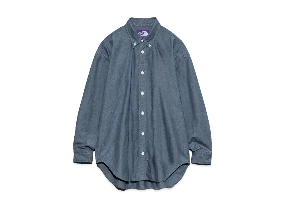 The North Face PURPLE LABEL Button Down Chambray Field Shirt "Indigo Bleach"