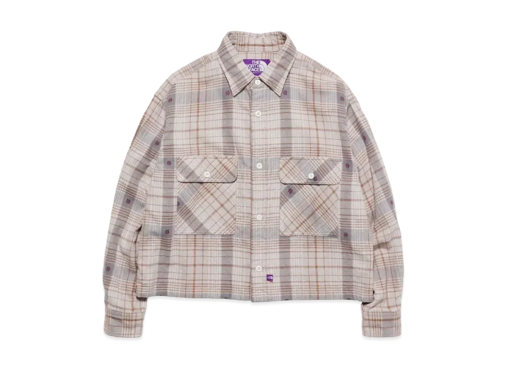 The North Face PURPLE LABEL Amunzen Plaid Field Cropped Shirt "Ivory"