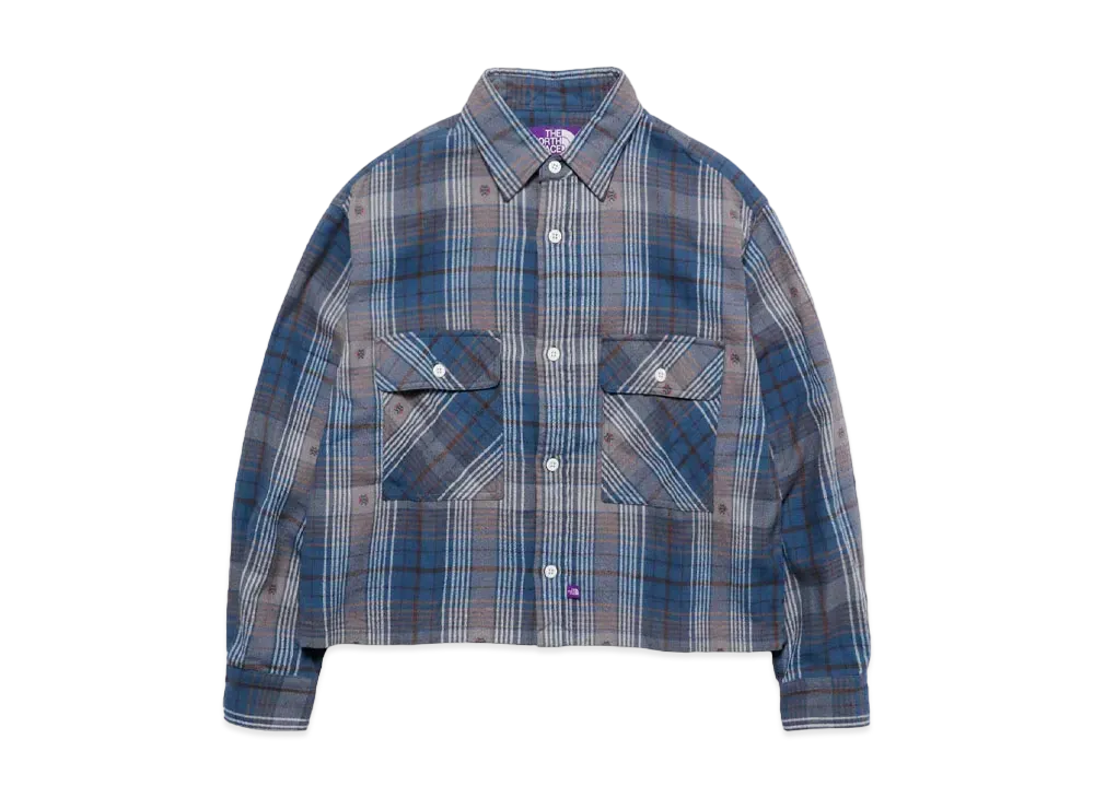 The North Face PURPLE LABEL Amunzen Plaid Field Cropped Shirt "Navy"